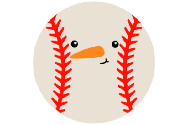 A Playful Portrayal of a Baseball Player's Face