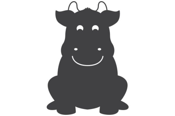 A Playful Illustration of a Cow with Ears and Horns