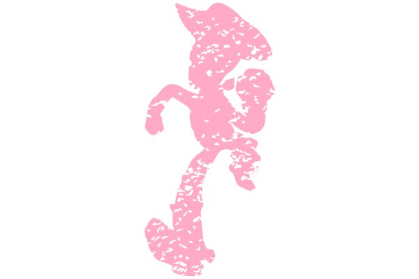 Pink Pixelated Character: A Stylized Portrait