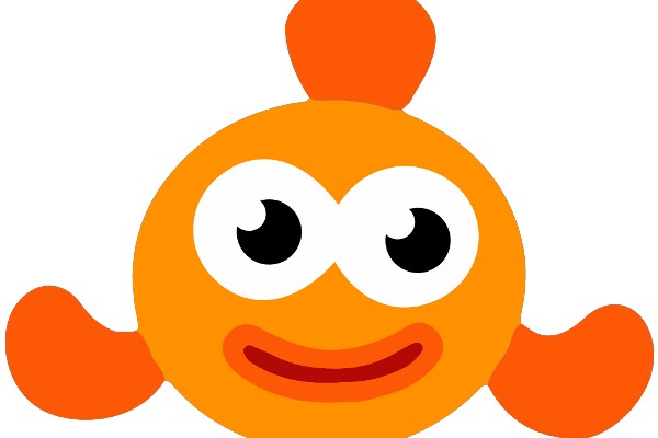 A Friendly Orange Character with a Smile