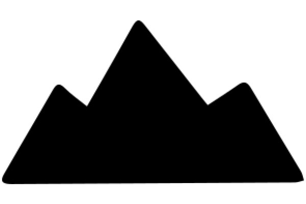 A Solid Black Silhouette of a Mountain