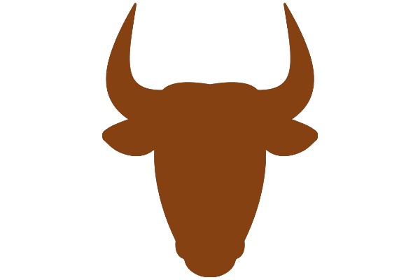 A Simplified Brown Bull Icon