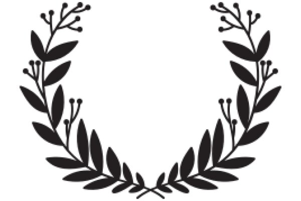 Elegant Black Laurel Wreath Design