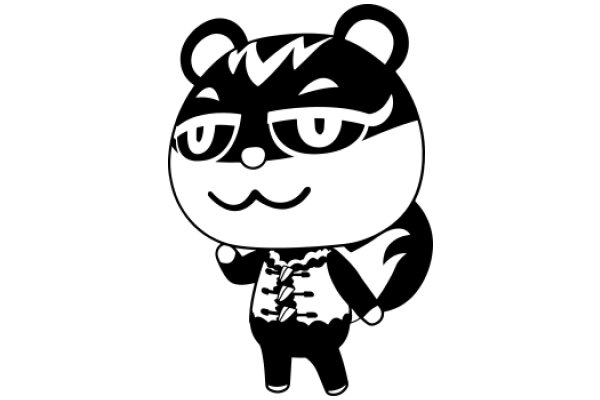 Stylish Cartoon Character: A Chic and Fashionable Bear