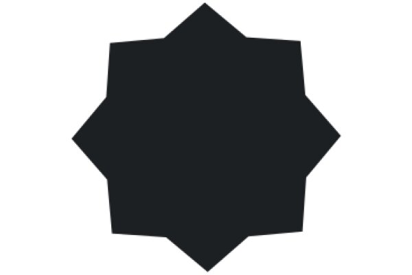 Stylized Black Geometric Shape