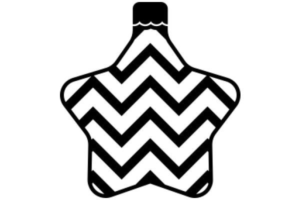 Stylized Zigzag Pattern on a Bottle-Shaped Object