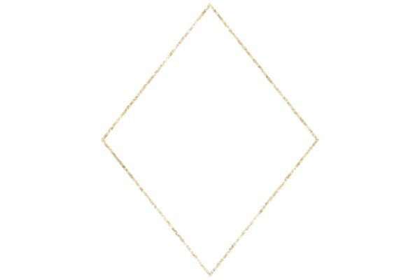 Golden Diamond-Shaped Decoration on a White Background