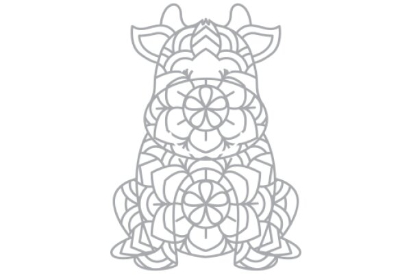 Stylized Line Art of a Unique Creature