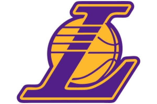 Vibrant Purple and Yellow Lakers Logo