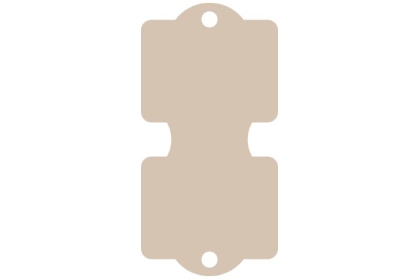 A Solid Beige Tag with Holes for Attaching