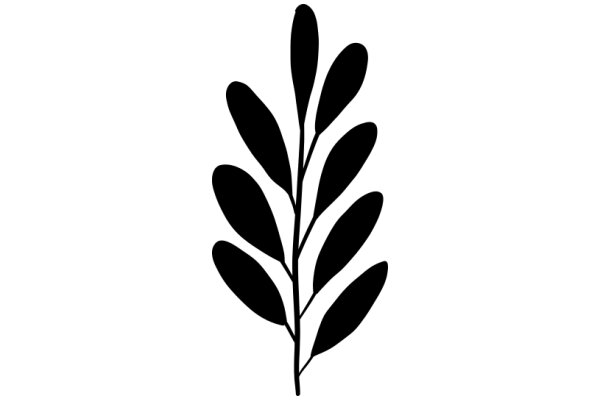 Simplistic Line Drawing of a Plant