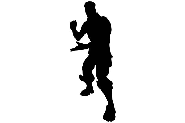 Silhouette of a Boxer in a Fighting Stance