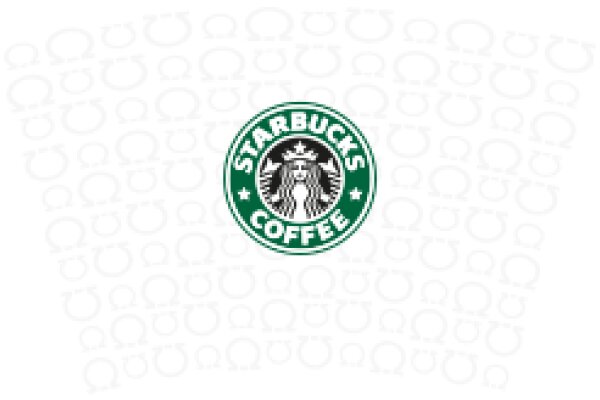 Starbucks Coffee Logo on a White Background with a Pattern of Circles