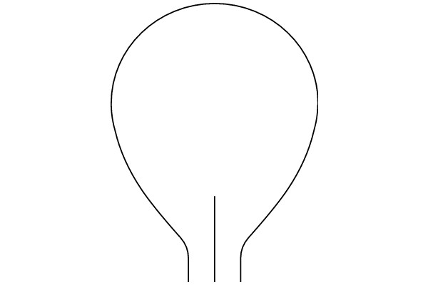 A Simple Line Drawing of a Balloon