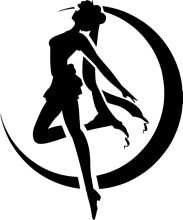 Silhouette of a Ballerina in a Moon-like Shape