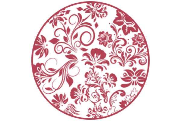 Elegant Floral Pattern: A Symphony of Red and White Designs