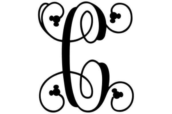 Stylized Letter 'C' with Swirling Designs