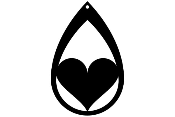 Simplistic Icon of a Heart-Shaped Leaf