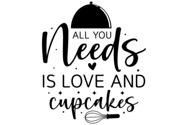 All You Need is Love and Cupcakes: A Quirky Affirmation Poster