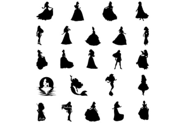 Silhouettes of Silhouettes: A Collection of Classic Fashion Icons