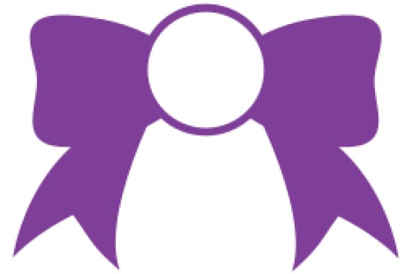 Stylized Purple Bow with White Center