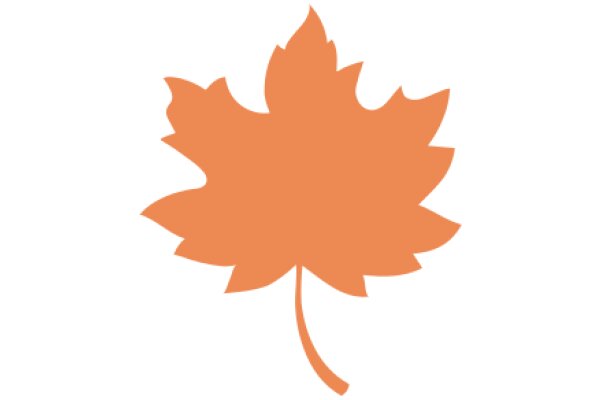 Vibrant Orange Maple Leaf Icon