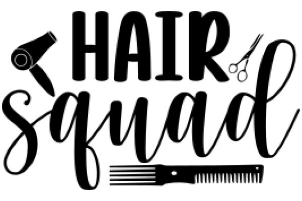 Hair Squad: A Graphic Design Showcasing Hair Care Tools and Supplies