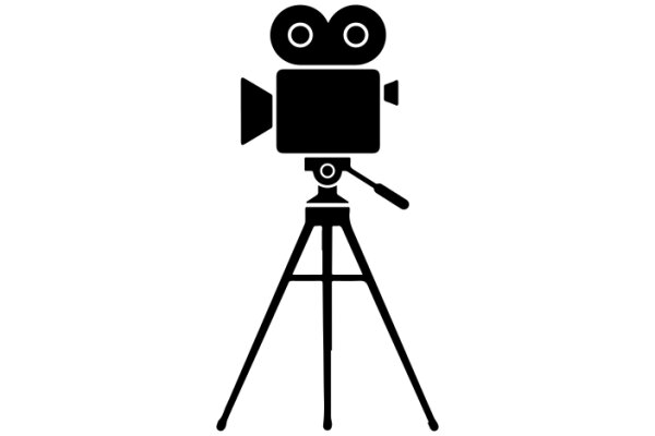 Silhouette of a Camera on a Tripod