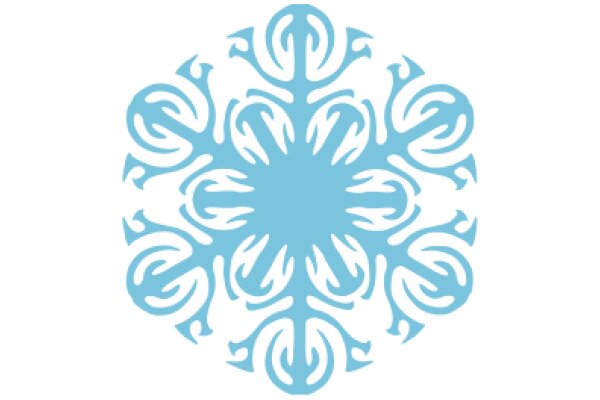 Stylized Blue Snowflake Design