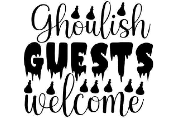 Ghoulish Guests Welcome: A Festive Halloween Sign