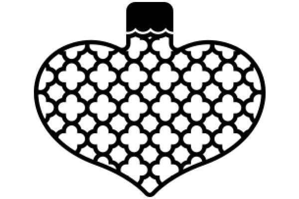 Stylized Heart with Floral Pattern