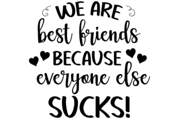 We Are Best Friends Because Everyone Else Sucks!