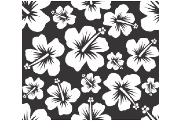 Floral Pattern with Flowers and Stems