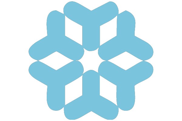 Stylized Blue Snowflake Logo