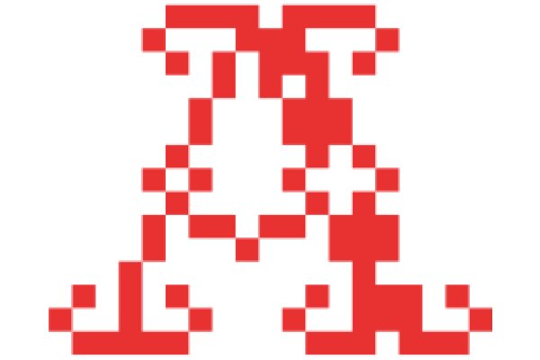 Vintage Pixel Art: A Stylized Letter 'A'