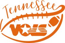 Vintage Football Logo for Tennessee Volunteers