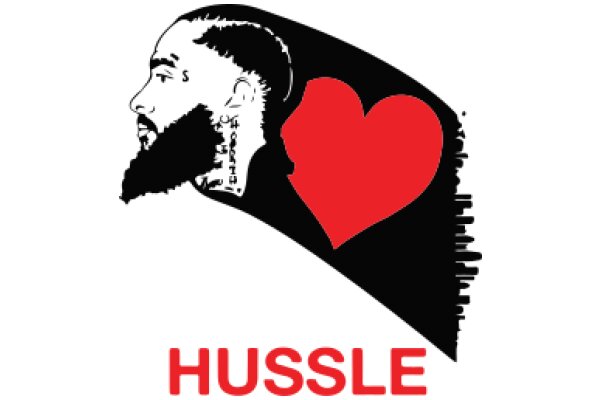 Hipster Beard and Heart Logo