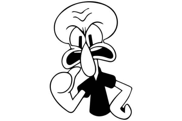 Squidward's Angry Expression: A Illustration