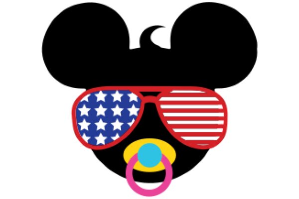 Whimsical Mickey Mouse with a Patriotic Twist