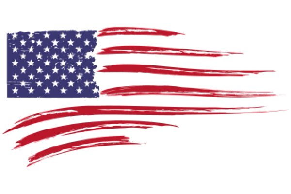 United States Flag with a Distinctive Artistic Twist