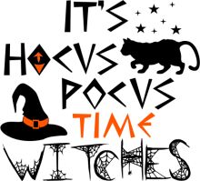 Hocus Pocus Time: A Playful Halloween-Themed Graphic