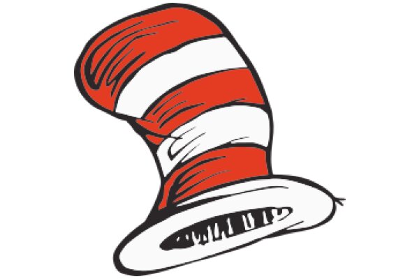 Vivid Illustration of a Red and White Top Hat