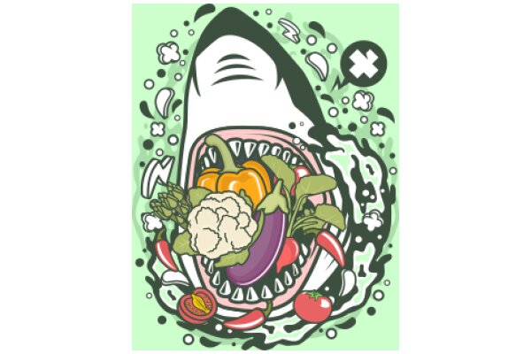 A Whimsical Feast: A Shark's Delightful Dinner