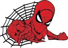 Spider-Man's Playful Pose: A Cartoon Illustration