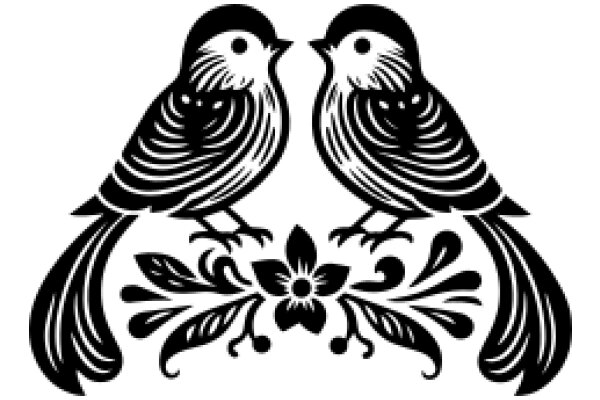 Elegant Bird and Flower Design