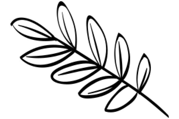 Stylized Black Leaf Design