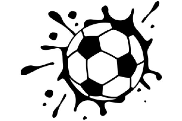 Soccer Ball with Splatter Effect