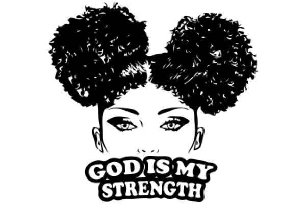 Silhouette of a Person with the Text 'God is My Strength'