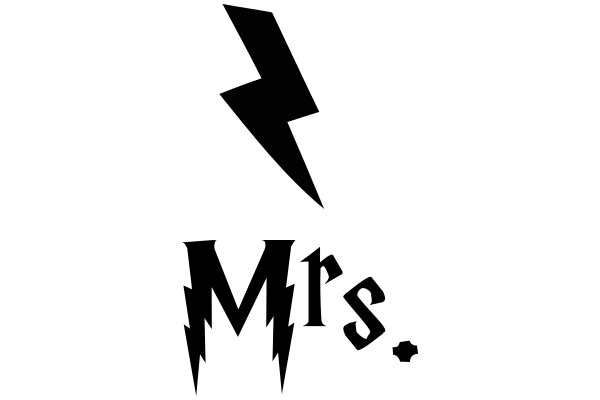 Stylized Logo of 'Mrs.' with a Lightning Bolt