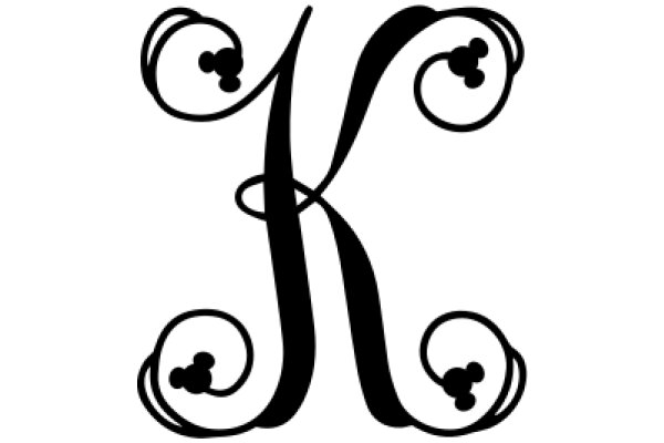 Stylized Letter 'K' with a Disney-Inspired Design